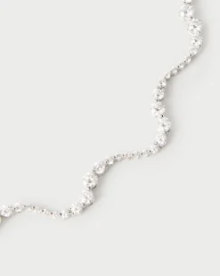 Joyas Con Diamantes|Joyas De Oro Blanco 18K-PDPAOLA Collar gargantilla de diamantes y oro blanco Venus