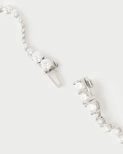 Joyas Con Diamantes|Joyas De Oro Blanco 18K-PDPAOLA Collar gargantilla de diamantes y oro blanco Venus
