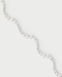 Joyas Con Diamantes|Joyas De Oro Blanco 18K-PDPAOLA Collar gargantilla de diamantes y oro blanco Venus