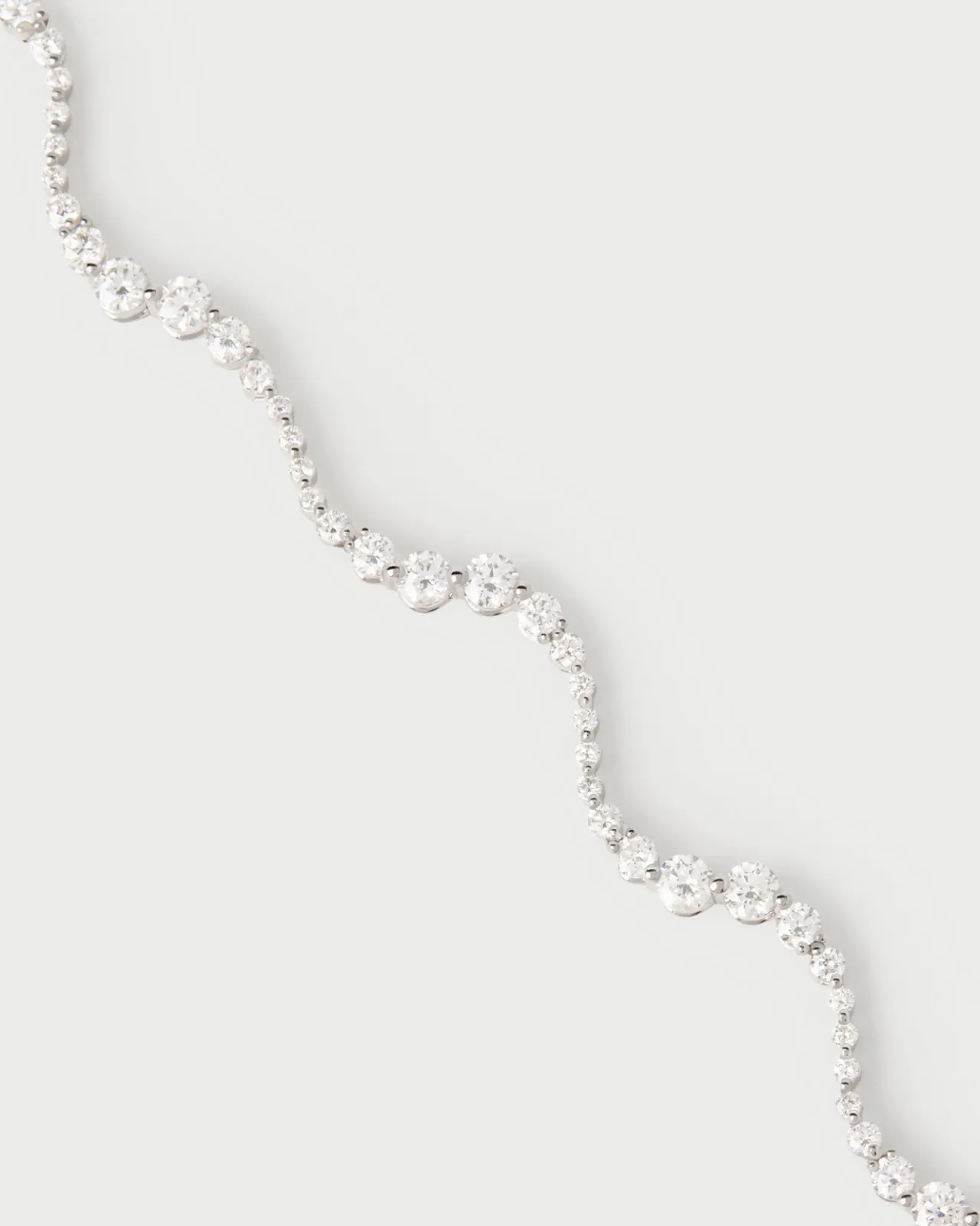 Joyas Con Diamantes|Joyas De Oro Blanco 18K-PDPAOLA Collar gargantilla de diamantes y oro blanco Venus