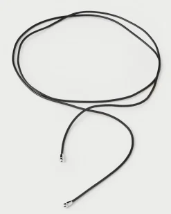 Collares Básicos|Collares De Plata-PDPAOLA Collar lazo de cuero de plata Dana