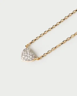 Joyas Con Diamantes|Joyas De Oro 18K-PDPAOLA Collar solitario de diamantes y oro Heart