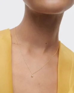 Joyas Con Diamantes|Joyas De Oro 18K-PDPAOLA Collar solitario de diamantes y oro Rio