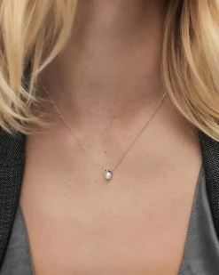 Collares Básicos|Collares De Plata-PDPAOLA Collar solitario de plata La Perla