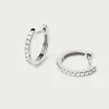 Joyas Con Diamantes|Joyas De Oro Blanco 18K-PDPAOLA Pendientes de Diamantes Y Oro Blanco Eternity Mini