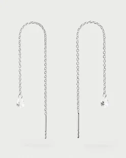Pendientes De Plata|Pendientes Básicos-PDPAOLA Pendientes largos de plata Waterfall