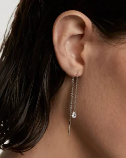 Pendientes De Plata|Pendientes Básicos-PDPAOLA Pendientes largos de plata Waterfall