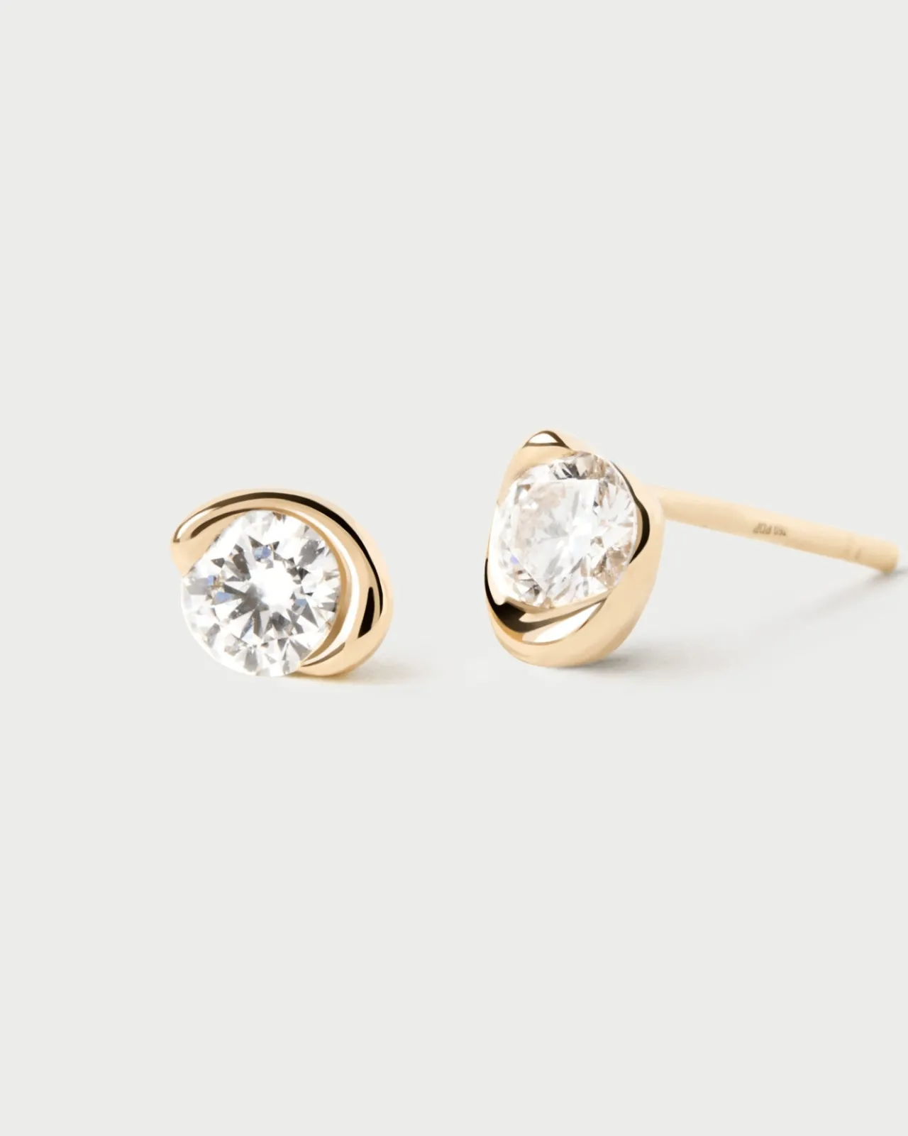 Joyas Con Diamantes|Joyas De Oro 18K-PDPAOLA Pendientes stud de diamantes y oro Delia