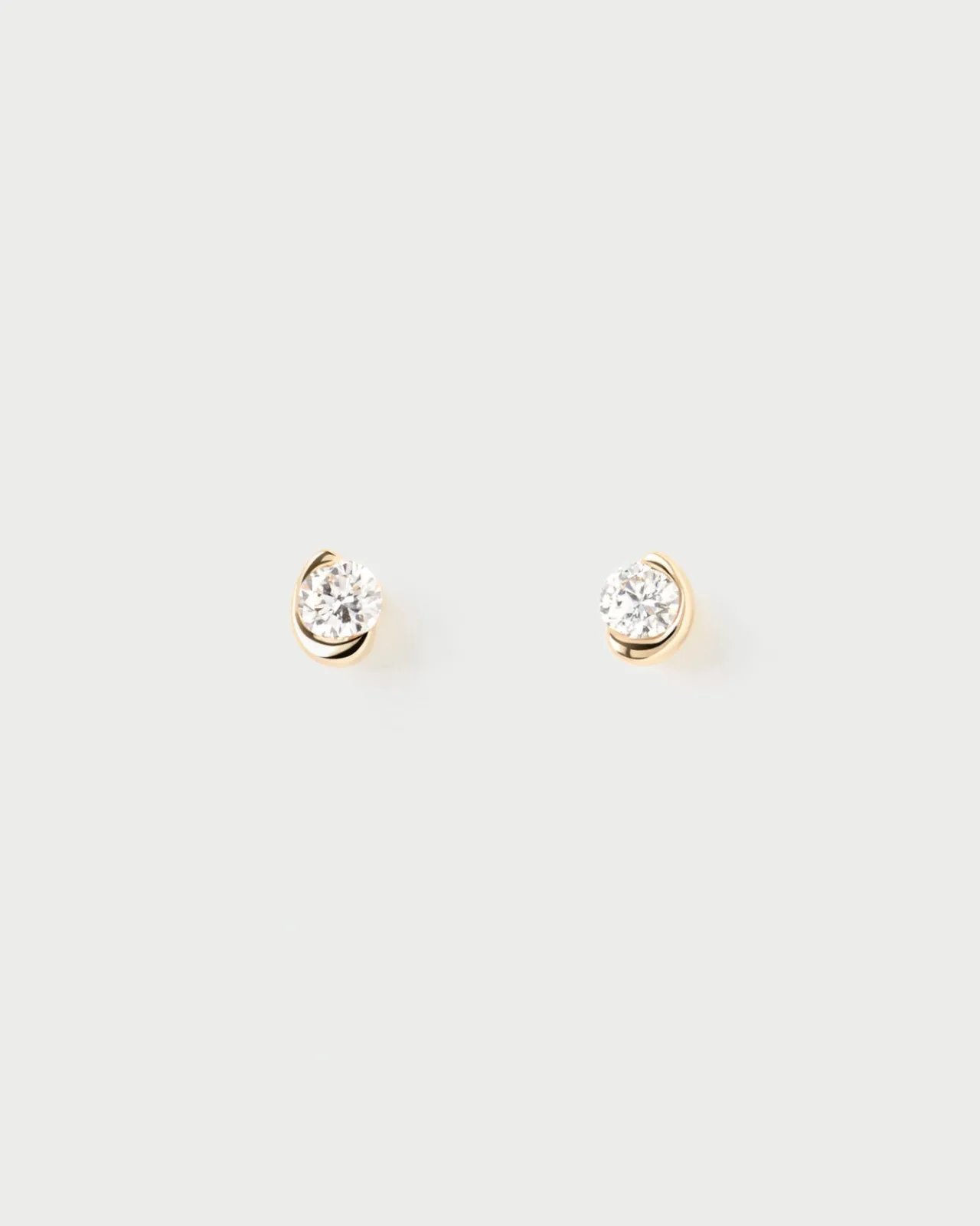 Joyas Con Diamantes|Joyas De Oro 18K-PDPAOLA Pendientes stud de diamantes y oro Delia