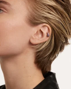 Piercings Con Piedras Semipreciosas|Pendientes Rosca Individuales-PDPAOLA Piercing oreja Akiro con Charoita