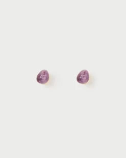 Piercings Con Piedras Semipreciosas|Pendientes Rosca Individuales-PDPAOLA Piercing oreja Amatista Gravity