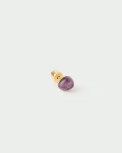 Piercings Con Piedras Semipreciosas|Pendientes Rosca Individuales-PDPAOLA Piercing oreja Amatista Gravity