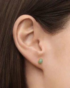 Piercings Con Piedras Semipreciosas|Pendientes Rosca Individuales-PDPAOLA Piercing oreja Aventurina verde Gravity