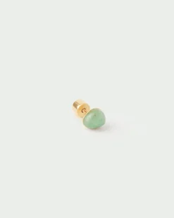 Piercings Con Piedras Semipreciosas|Pendientes Rosca Individuales-PDPAOLA Piercing oreja Aventurina verde Gravity