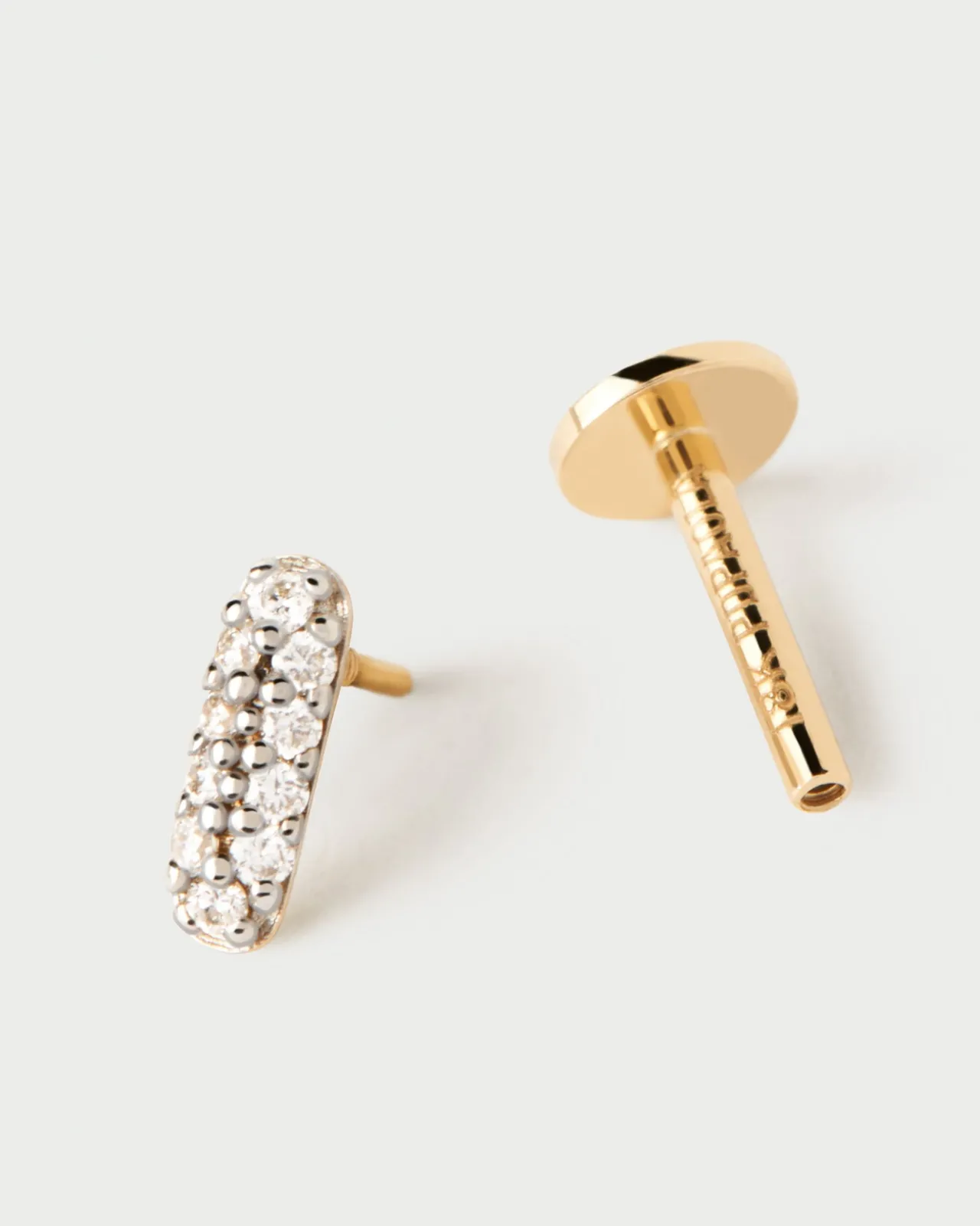 Joyas Con Diamantes|Joyas De Oro 18K-PDPAOLA Piercing oreja de diamantes y oro Pop