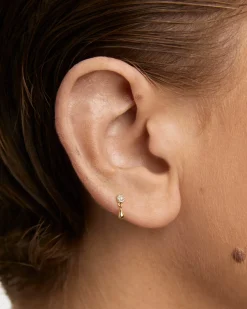 Joyas Con Diamantes|Joyas De Oro 18K-PDPAOLA Piercing oreja de diamantes y oro Noe