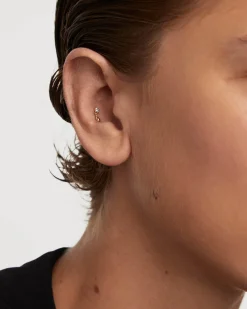 Joyas Con Diamantes|Joyas De Oro 18K-PDPAOLA Piercing oreja de diamantes y oro Noe