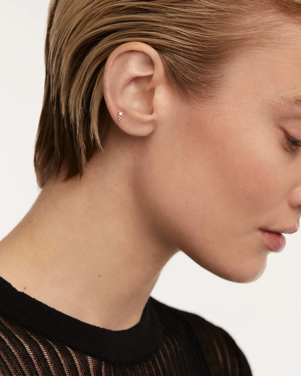 Joyas Con Diamantes|Joyas De Oro 18K-PDPAOLA Piercing oreja de Diamantes Y oro Chelsea