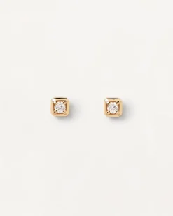Joyas Con Diamantes|Joyas De Oro 18K-PDPAOLA Piercing oreja de Diamante Y oro Ava