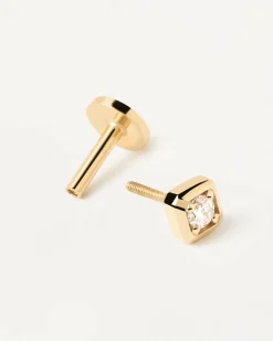 Joyas Con Diamantes|Joyas De Oro 18K-PDPAOLA Piercing oreja de Diamante Y oro Ava