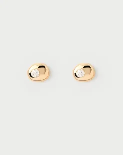Pendientes Rosca Individuales|Pendientes Individuales-PDPAOLA Piercing oreja stud Sand