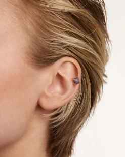 Piercings Con Piedras Semipreciosas|Pendientes Rosca Individuales-PDPAOLA Piercing oreja Suki con Charoita
