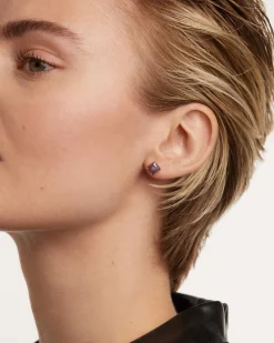 Piercings Con Piedras Semipreciosas|Pendientes Rosca Individuales-PDPAOLA Piercing oreja Suki con Charoita