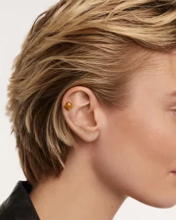 Piercings Con Piedras Semipreciosas|Pendientes Rosca Individuales-PDPAOLA Piercing oreja Suki con Ojo de Tigre