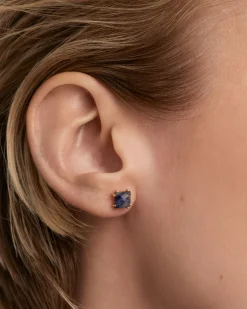 Piercings Con Piedras Semipreciosas|Pendientes Rosca Individuales-PDPAOLA Piercing oreja Suki con Sodalita