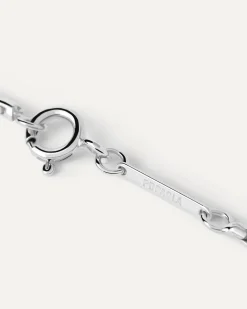 Pulseras Básicas|Pulseras De Cadena-PDPAOLA Pulsera Cadena de Plata Boston