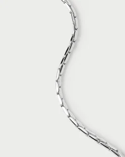 Pulseras Básicas|Pulseras De Cadena-PDPAOLA Pulsera Cadena de Plata Large Boston