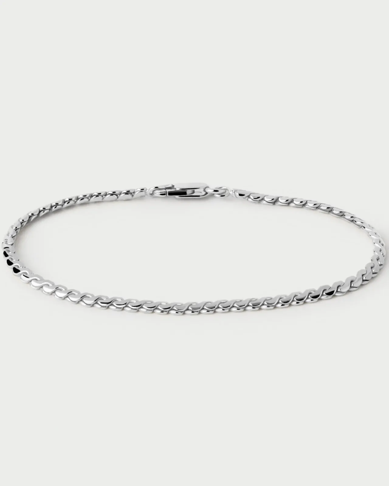 Pulseras Básicas|Pulseras De Cadena-PDPAOLA Pulsera Cadena de Plata Serpentine