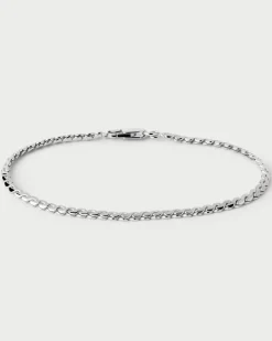 Pulseras Básicas|Pulseras De Cadena-PDPAOLA Pulsera Cadena de Plata Serpentine