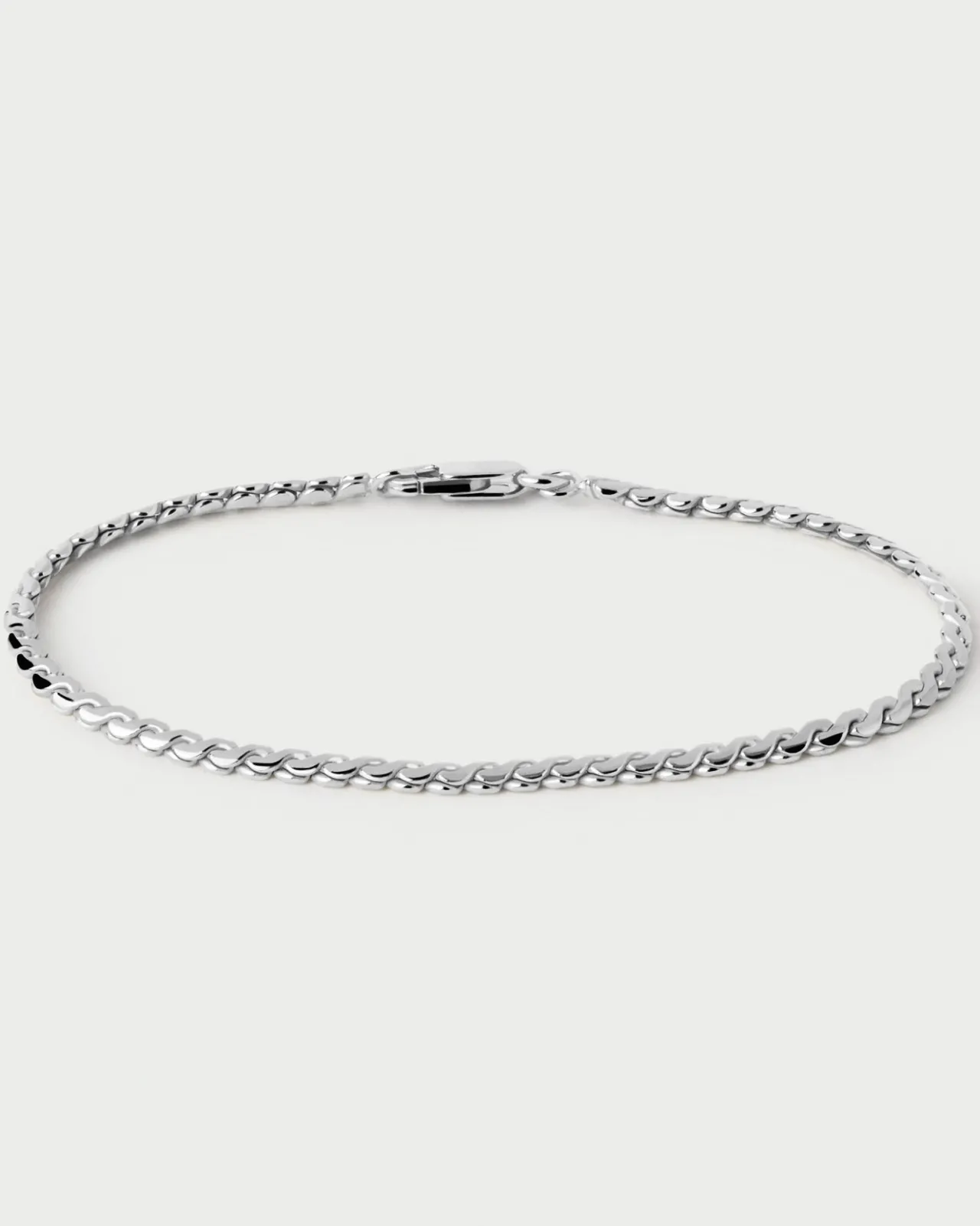 Pulseras Básicas|Pulseras De Cadena-PDPAOLA Pulsera Cadena de Plata Serpentine