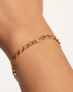 Pulseras De Letras|Pulseras De Cadena-PDPAOLA Pulsera Cadena Letra
