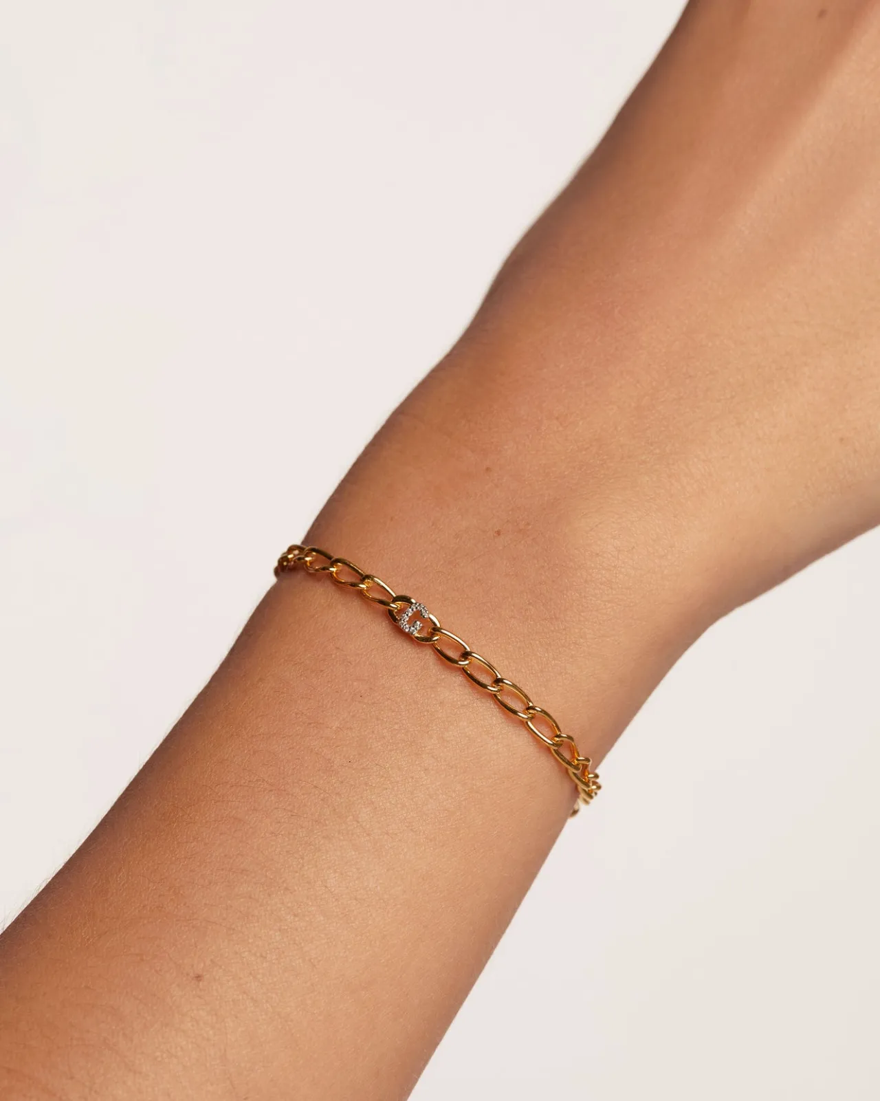 Pulseras De Letras|Pulseras De Oro-PDPAOLA Pulsera Cadena Letra H
