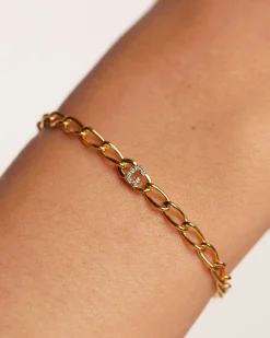Pulseras De Letras|Pulseras De Oro-PDPAOLA Pulsera Cadena Letra H