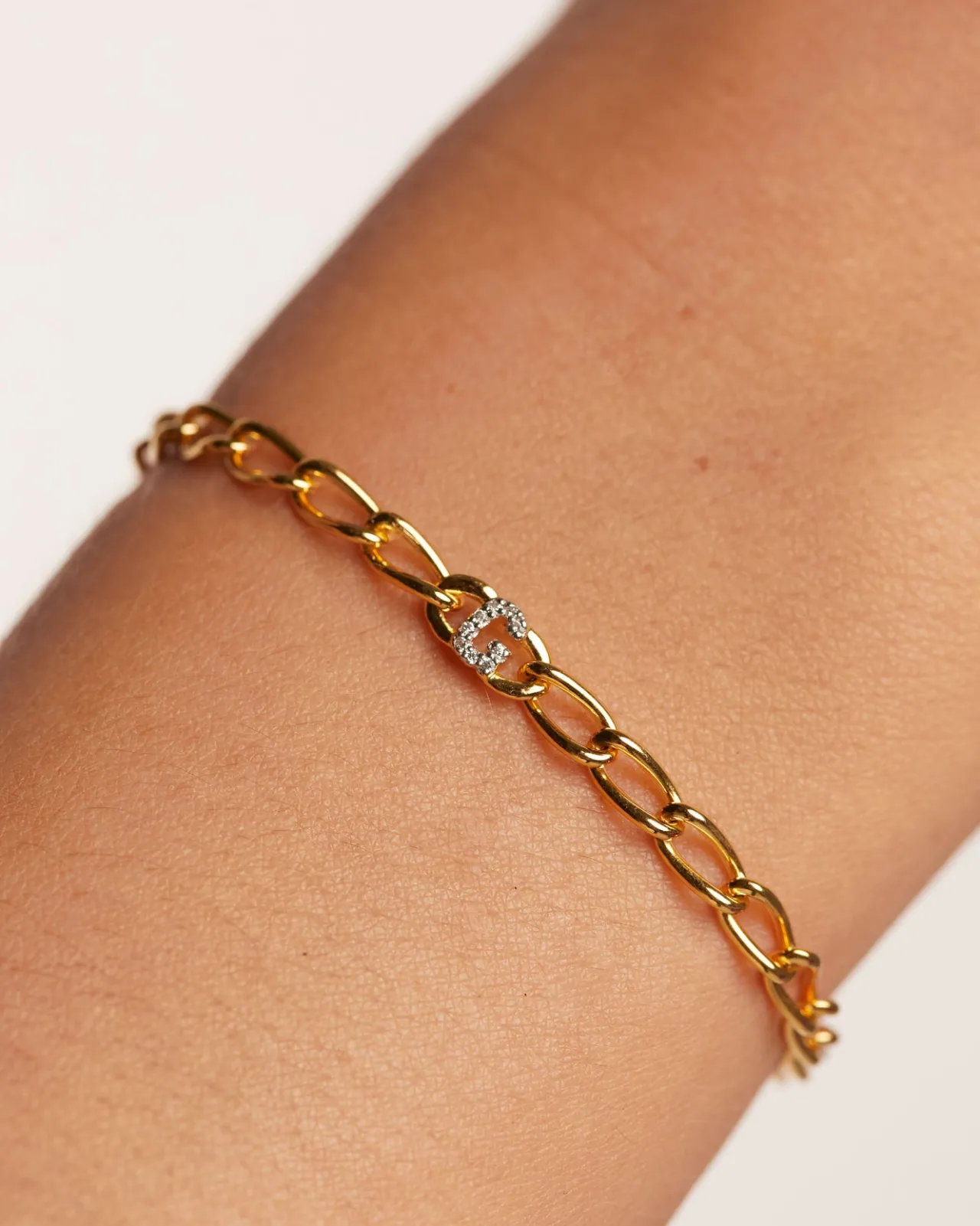 Pulseras De Letras|Pulseras De Oro-PDPAOLA Pulsera Cadena Letra H