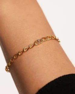 Pulseras De Letras|Pulseras De Oro-PDPAOLA Pulsera Cadena Letra J