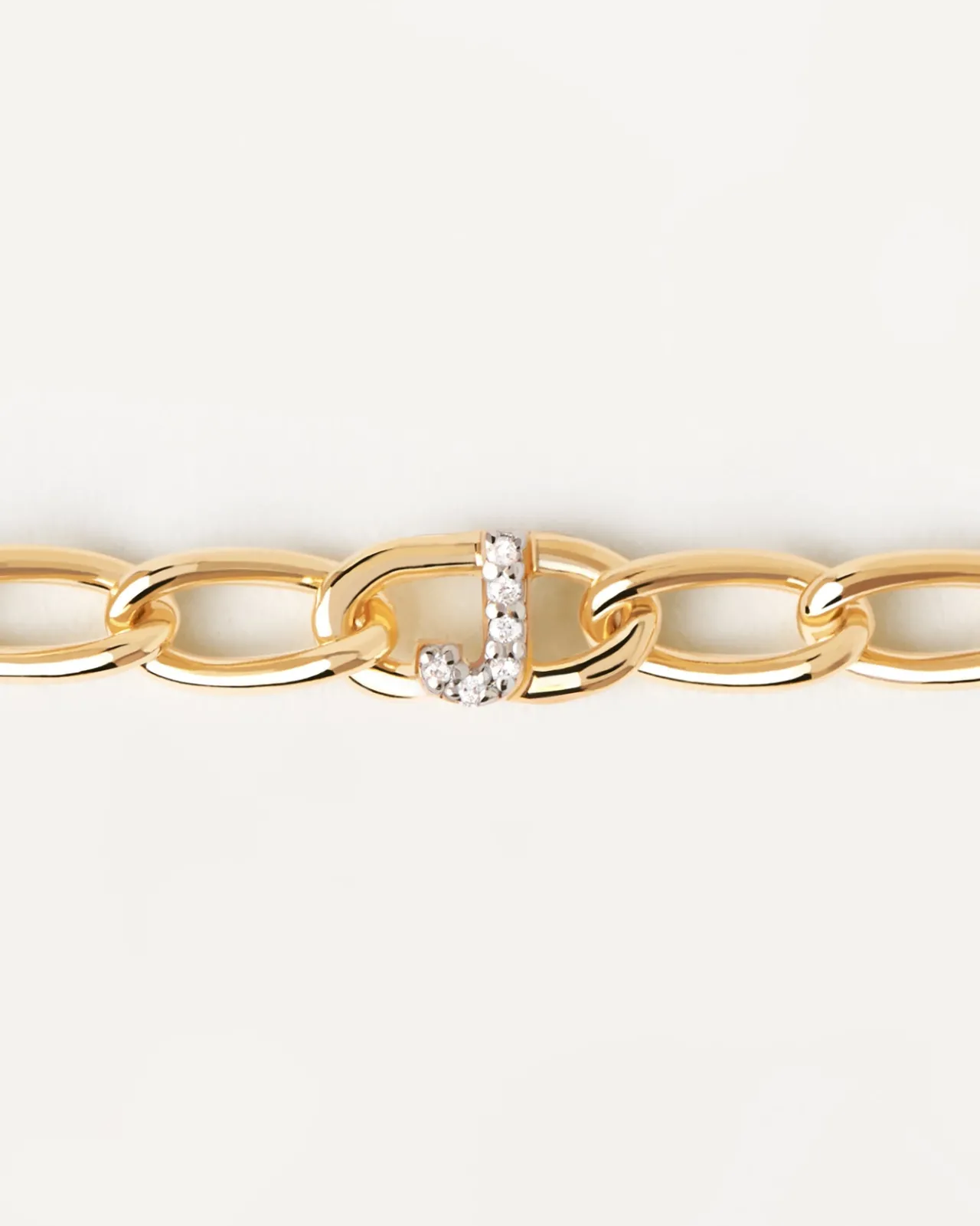Pulseras De Letras|Pulseras De Oro-PDPAOLA Pulsera Cadena Letra J