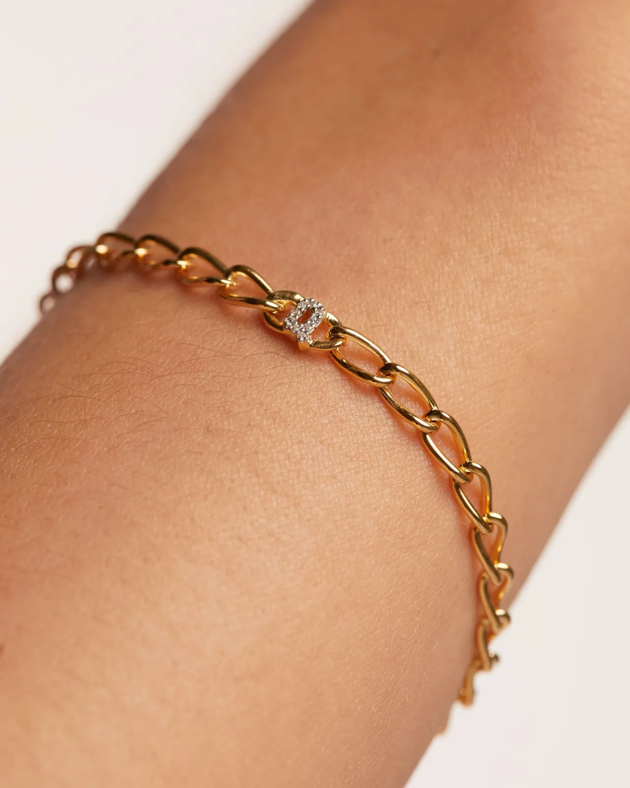 Pulseras De Letras|Pulseras De Oro-PDPAOLA Pulsera Cadena Letra Q