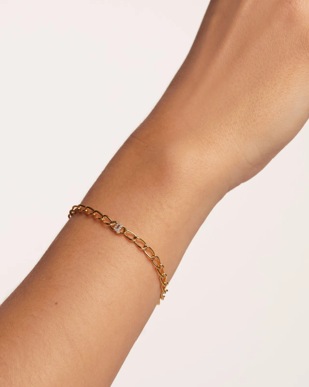Pulseras De Letras|Pulseras De Oro-PDPAOLA Pulsera Cadena Letra Q