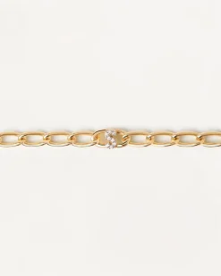 Pulseras De Letras|Pulseras De Oro-PDPAOLA Pulsera Cadena Letra S
