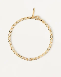 Pulseras De Letras|Pulseras De Oro-PDPAOLA Pulsera Cadena Letra U