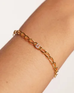 Pulseras De Letras|Pulseras De Oro-PDPAOLA Pulsera Cadena Letra U
