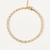 Pulseras De Letras|Pulseras De Oro-PDPAOLA Pulsera Cadena Letra W