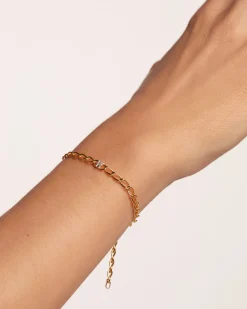 Pulseras De Letras|Pulseras De Oro-PDPAOLA Pulsera Cadena Letra W