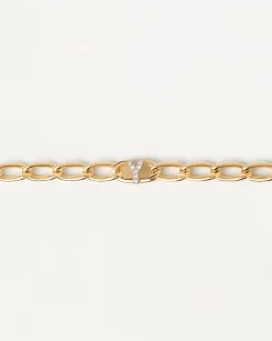 Pulseras De Letras|Pulseras De Oro-PDPAOLA Pulsera Cadena Letra Y
