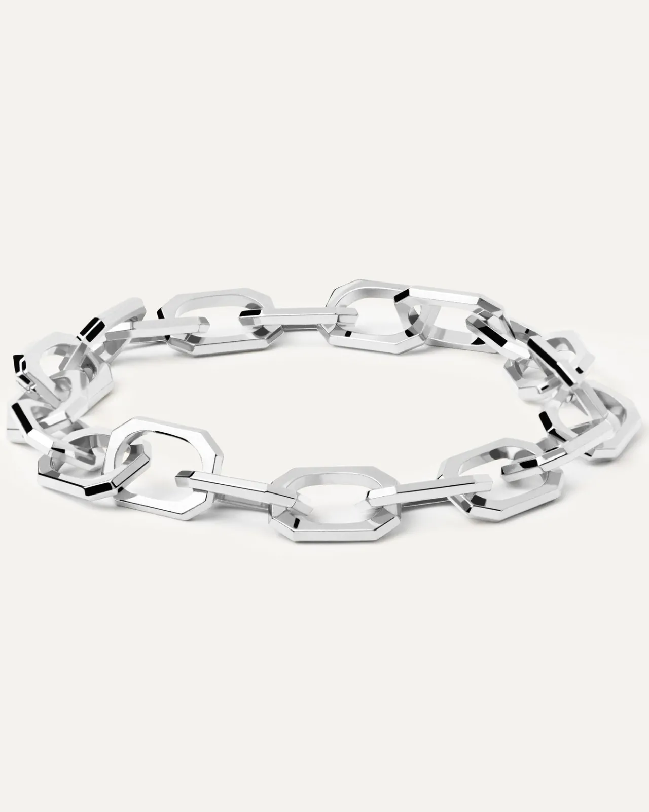 Pulseras De Plata|Rebajas Pulseras-PDPAOLA Pulsera cadena plateada Small Signature