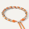 Pulseras De Cadena|Pulseras De Plata-PDPAOLA Pulsera Cordón y Cadena Plateada Tangerine